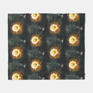 Vintage Night-Blowing Cereus Gothic Art Fleece Blanket