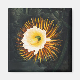 Vintage Night-Blowing Cereus Gothic Art Magnet