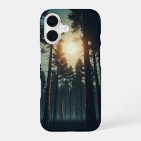 Vintage Night Forest Under the Moon