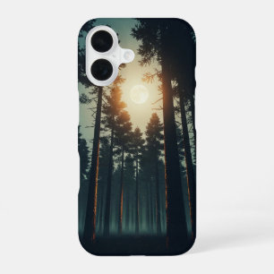 Vintage Night Forest Under the Moon iPhone 16 Case