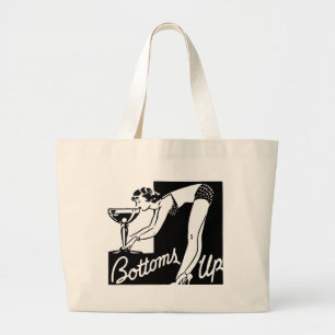 Vintage Nightclub Bar Girl on Tote Bag