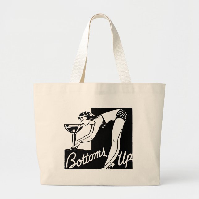 Vintage Nightclub Bar Girl on Tote Bag (Front)