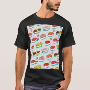 Vintage nigiri sushi, doodle pattern T-Shirt