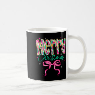 Vintage Nk Merry Christmas Coquette Bow Girl Women Coffee Mug