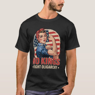 Vintage No Kings Fight Oligarchy Woman s Girl Amer T-Shirt