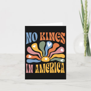 Vintage No Kings In America Boho Floral Quote Wome Card
