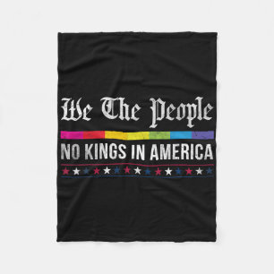 Vintage No Kings In America We The People Patrioti Fleece Blanket