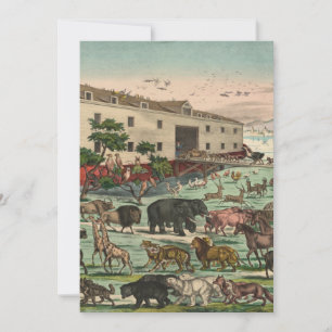Vintage Noah's Ark Holiday Card