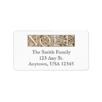 Vintage Noel Christmas Address Labels