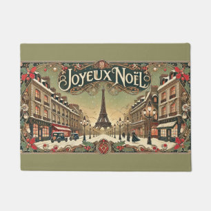 Vintage Noel in Paris Doormat