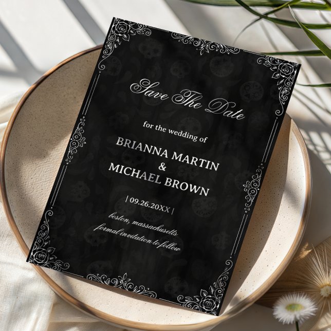 Vintage Noir Ornamental Save The Date (Creator Uploaded)
