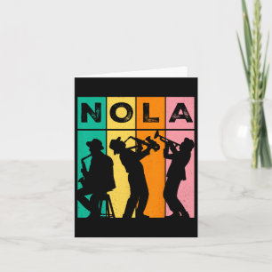 Vintage Nola New Orleans Mardi Gras Music Carnival Card