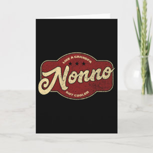 Vintage Nonno Like A Grandpa But Cooler - Italian Card