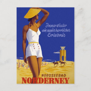 Vintage Norderney Germany Postcard