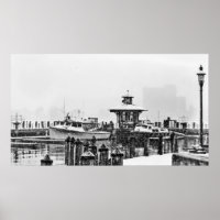 Vintage Norfolk, VA Waterfront Photograph