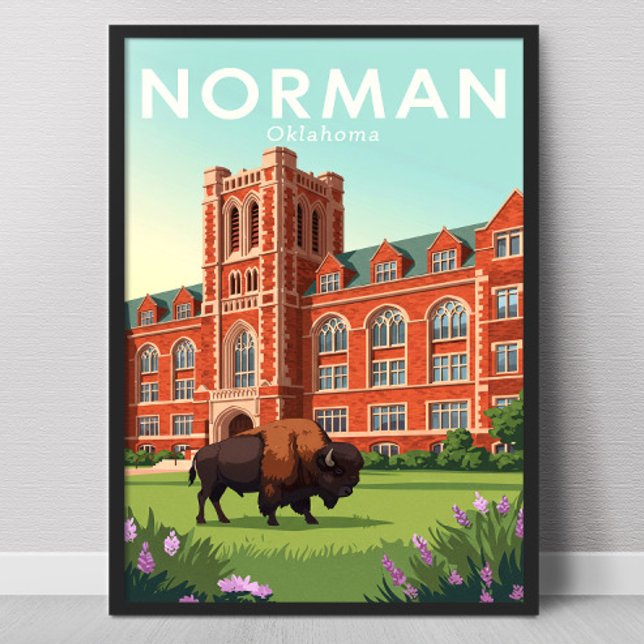 Vintage Norman Oklahoma Poster (Creator Uploaded)