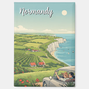 Vintage Normandy France Travel Magnet