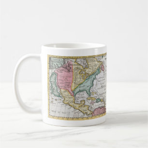 Vintage North America Map Kaart van Noord-Amerika Coffee Mug