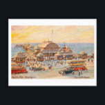 Vintage North Pier, Blackpool Postcard<br><div class="desc">This postcard is a reproduction of a vintage travel postcard showing the North Pier in Blackpool.</div>