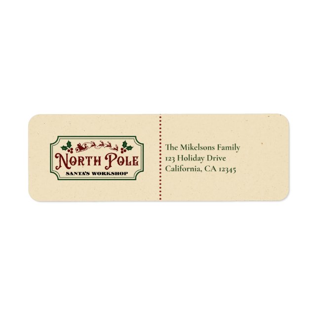Vintage North Pole Folded (Front)