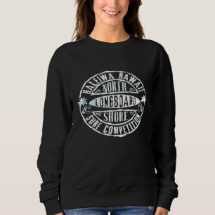 Vintage North Shore Long Board Surf Shirt Retro H