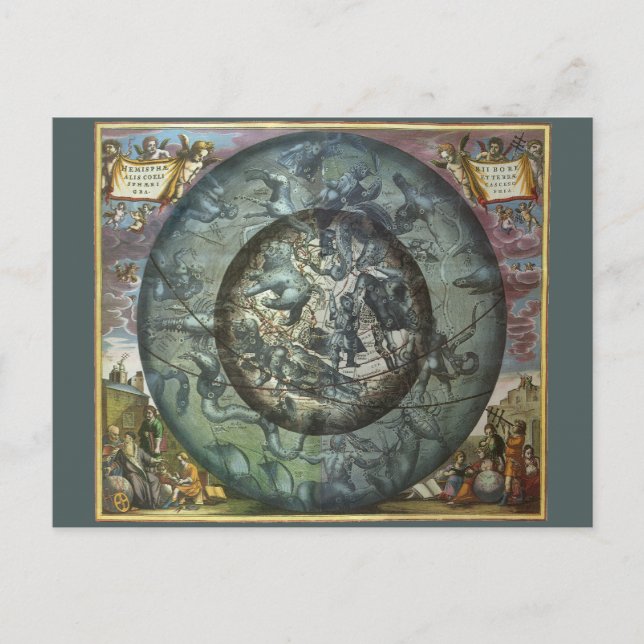 Vintage Northern Constellation Celestial Astronomy Postcard (Front)
