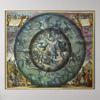 Vintage Northern Constellation Celestial Astronomy Poster