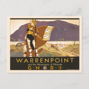 Vintage Northern Ireland Warrenpoint ad Postcard