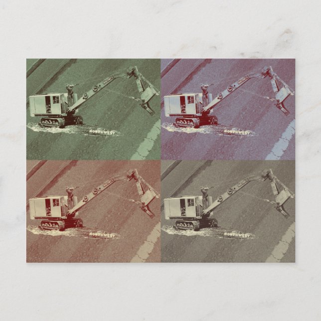 Vintage Northwest Shovel Heavy Equipment Postcard (Front)