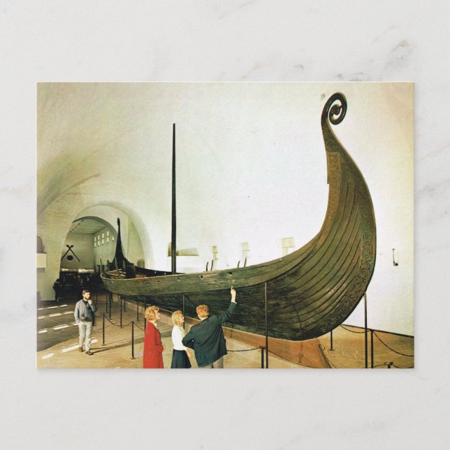 Vintage Norway,  Gokstad Ship Postcard (Front)
