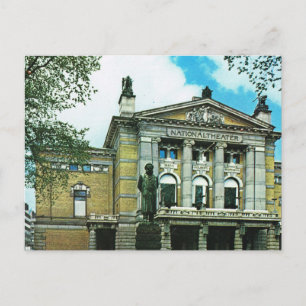 Vintage Norway, Oslo, National Theatre Postcard