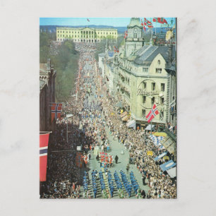 Vintage Norway, Oslo, Parade Postcard