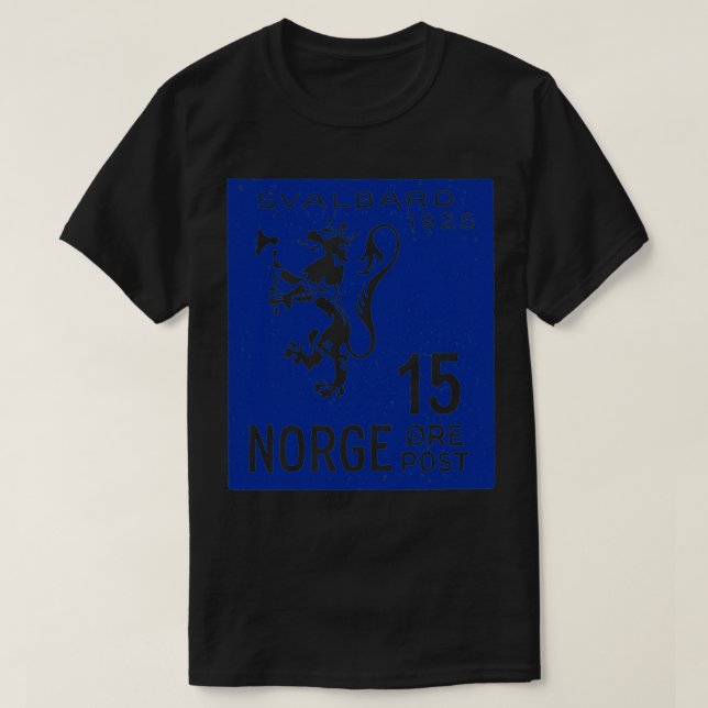 Vintage Norway Postage Stamp Design T-Shirt (Design Front)