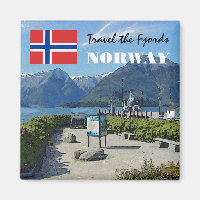 Vintage Norway Scandinavia Fjords travel souvenir