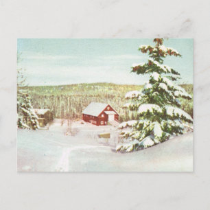 Vintage Norway, winter in the mountains Postcard