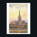 Vintage Norwich Cathedral Postcard<br><div class="desc">This postcard is a reproduction of a vintage travel postcard showing Norwich Cathedral.</div>