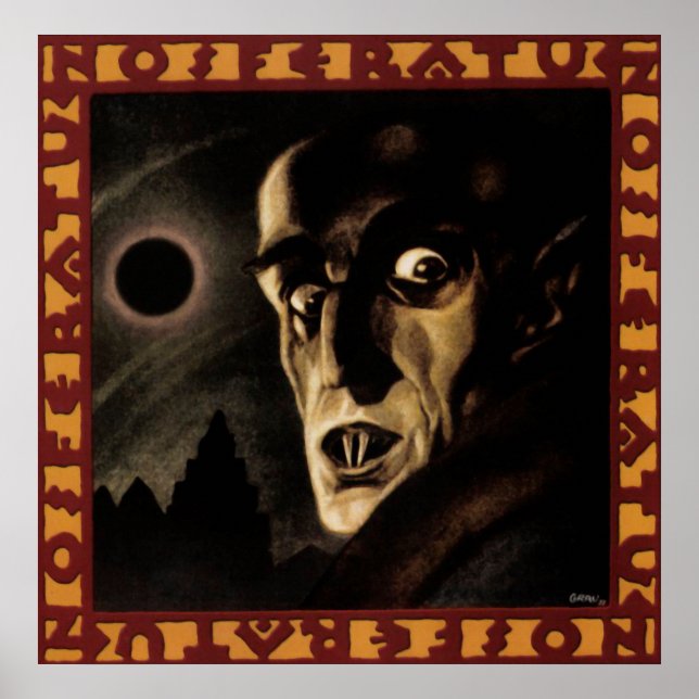 Vintage Nosferatu Premier Souvenir Poster (Front)
