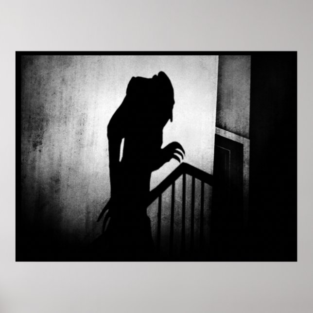 Vintage Nosferatu Shadow Scene Poster (Front)