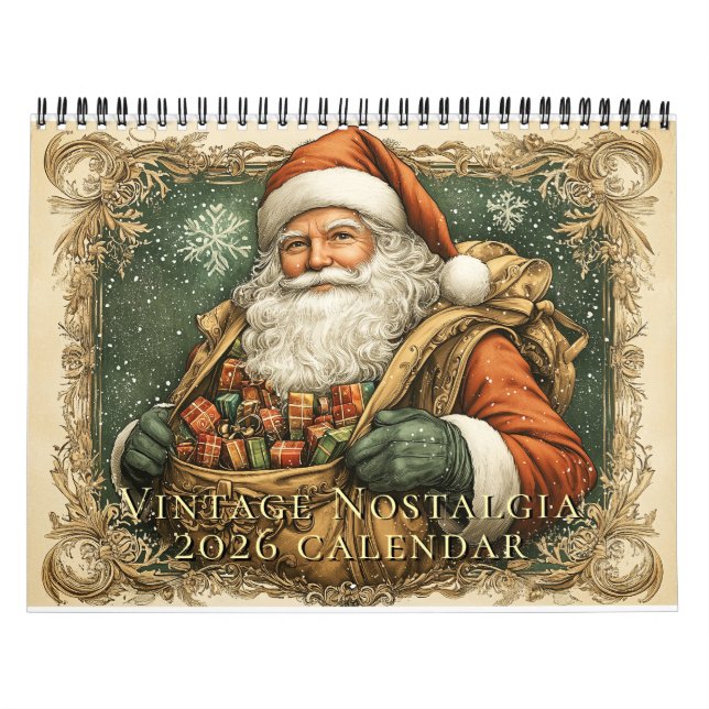 Vintage Nostalgia 2026 Wall Calendar (Cover)