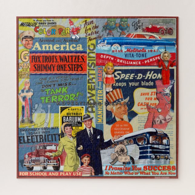 VINTAGE NOSTALGIA COLLAGE JIGSAW PUZZLE (Vertical)