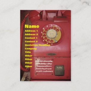 Vintage Nostalgic Old Classic Retro Telephone Business Card