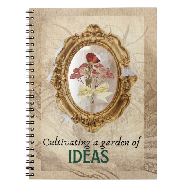 Vintage Notebook Cultivating a Garden of Ideas 1 (Front)