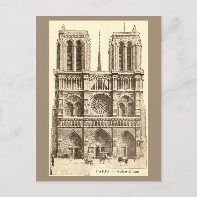 Vintage Notre-Dame Paris Postcard (Front)