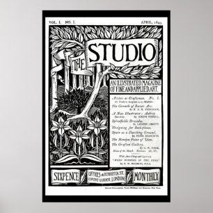 Vintage Nouveau Art Magazine Cover Poster