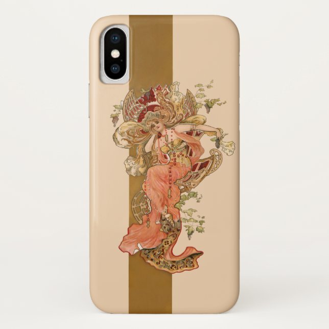 Vintage Nouveau Maiden Case-Mate iPhone Case (Back)