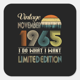 Vintage November 1965 What I Want Limited Edition Square Sticker
