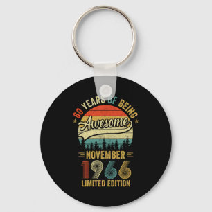 Vintage November 1966 60 Years Key Ring