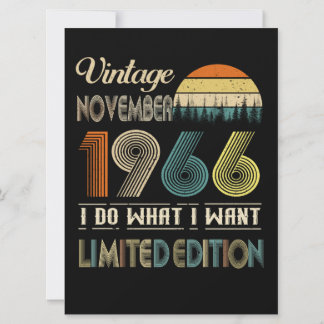 Vintage November 1966 What I Want Limited Edition Save The Date