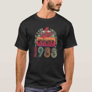 Vintage November 1988 34 Years Old 34th Birthday M T-Shirt