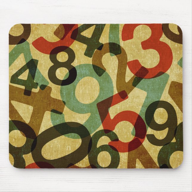 vintage numbers texture mousepad (Front)